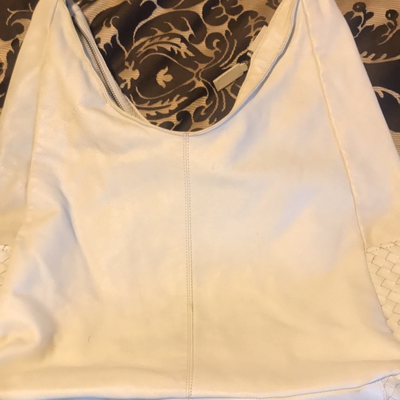 XL white leather Hobo hand bag - Picture 4 of 5